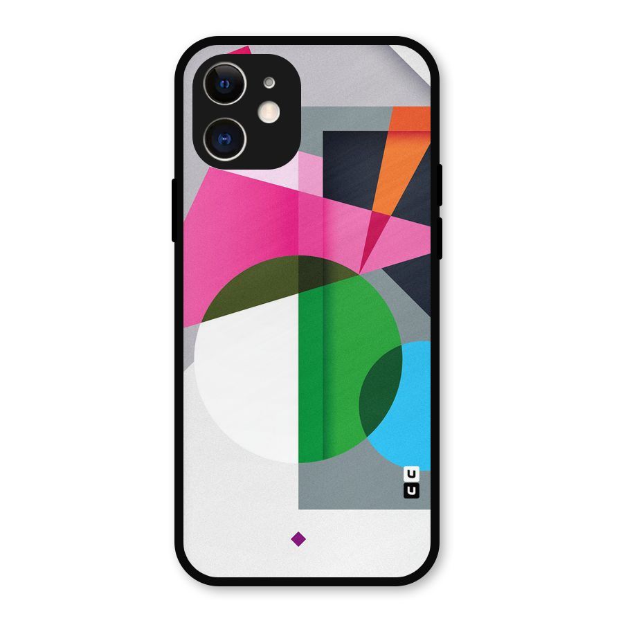 Polygons Cute Pattern Metal Back Case for iPhone 12