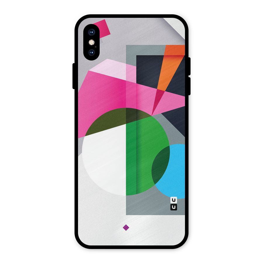 Polygons Cute Pattern Metal Back Case for iPhone XS Max