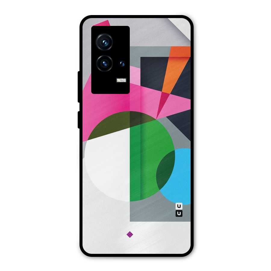 Polygons Cute Pattern Metal Back Case for iQOO 9 5G