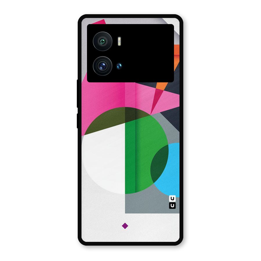 Polygons Cute Pattern Metal Back Case for iQOO 9 Pro