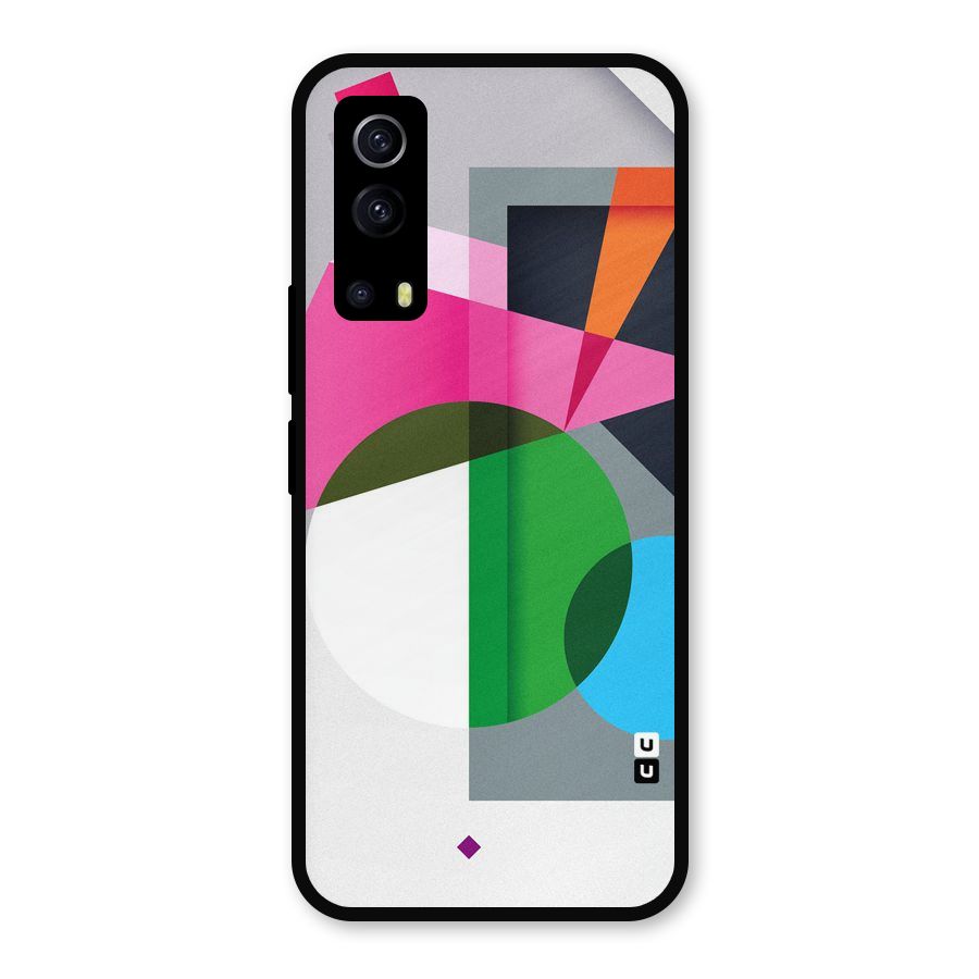 Polygons Cute Pattern Metal Back Case for iQOO Z3