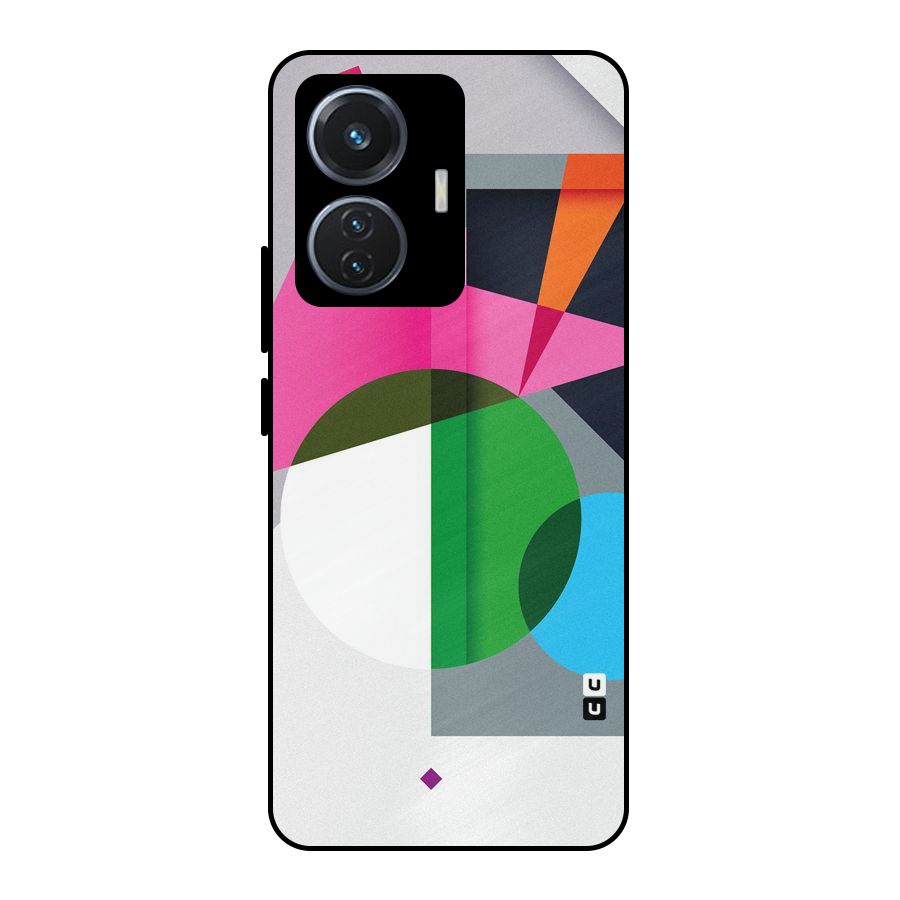 Polygons Cute Pattern Metal Back Case for iQOO Z6 44W