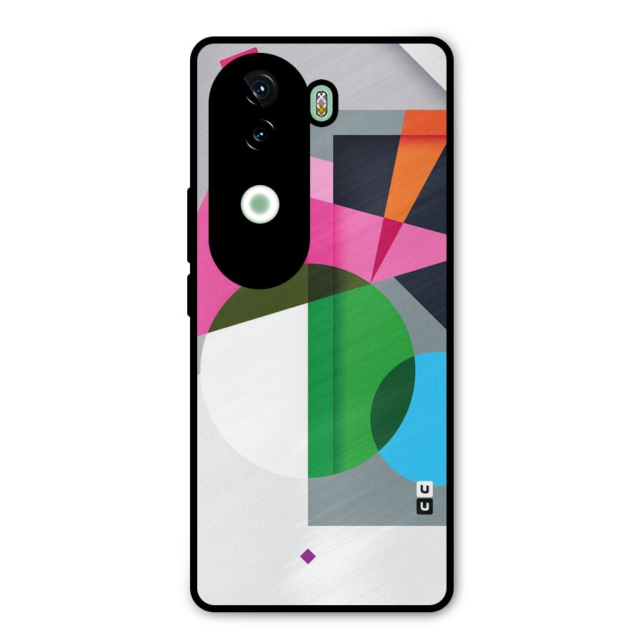 Polygons Cute Pattern Metal Back Case for iQOO Z9s