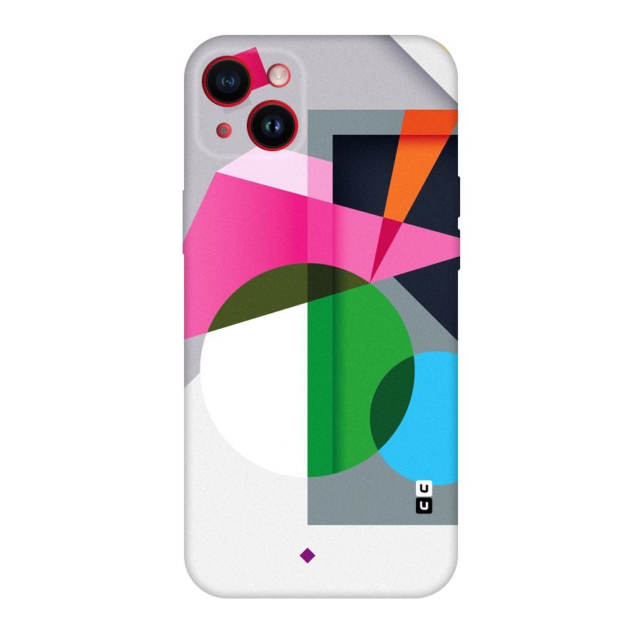 Polygons Cute Pattern Original Polycarbonate Back Case for iPhone 14 Plus