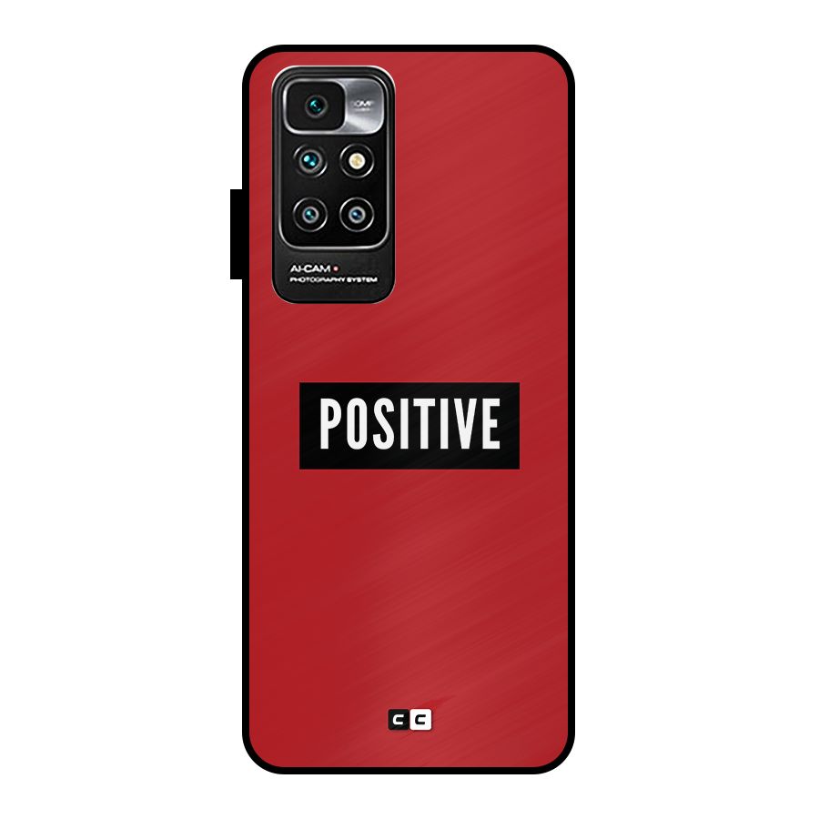 Positive Minimal Metal Back Case for Redmi 10 Prime