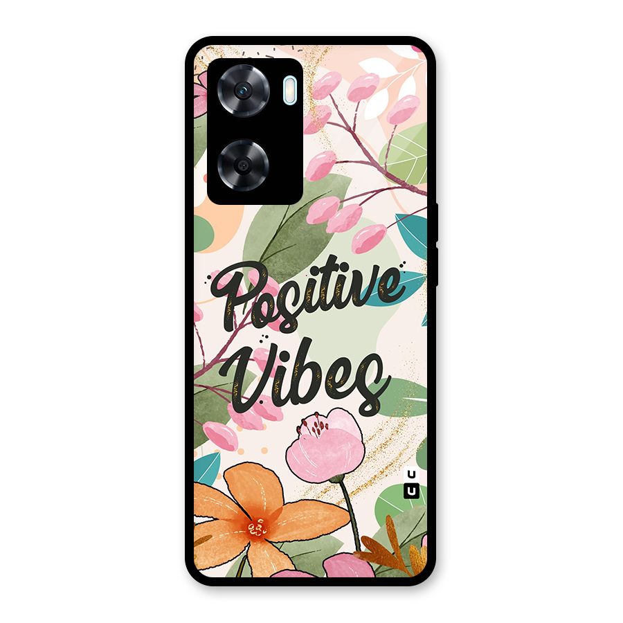 Positive Vibes Glass Back Case for Oppo A77s