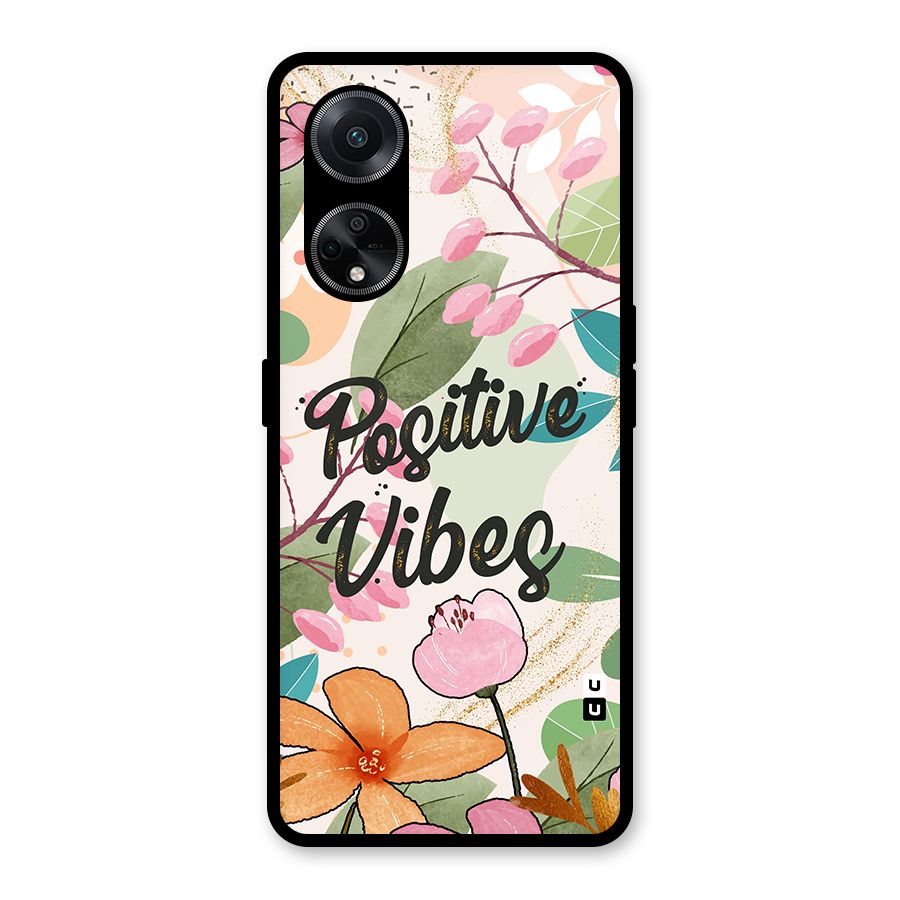 Positive Vibes Glass Back Case for Oppo F23