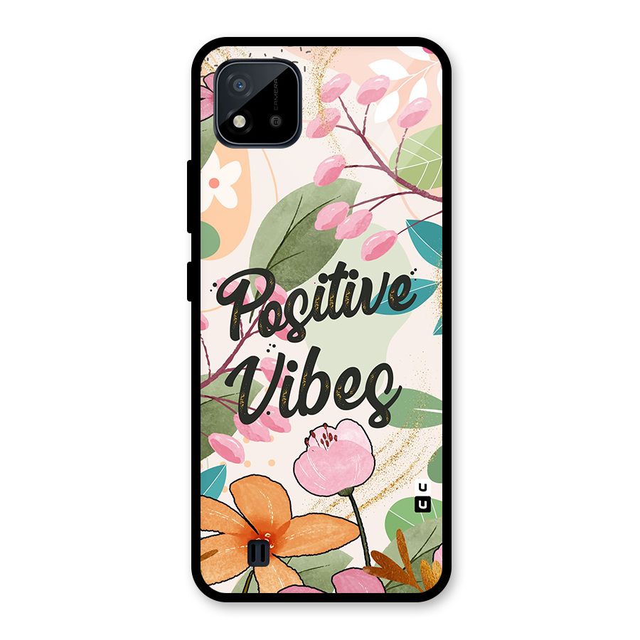 Positive Vibes Glass Back Case for Realme C11 2021