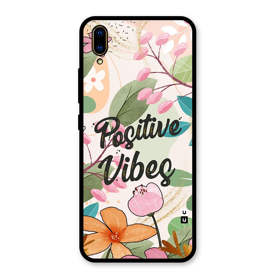 Positive Vibes Glass Back Case for Vivo V11 Pro