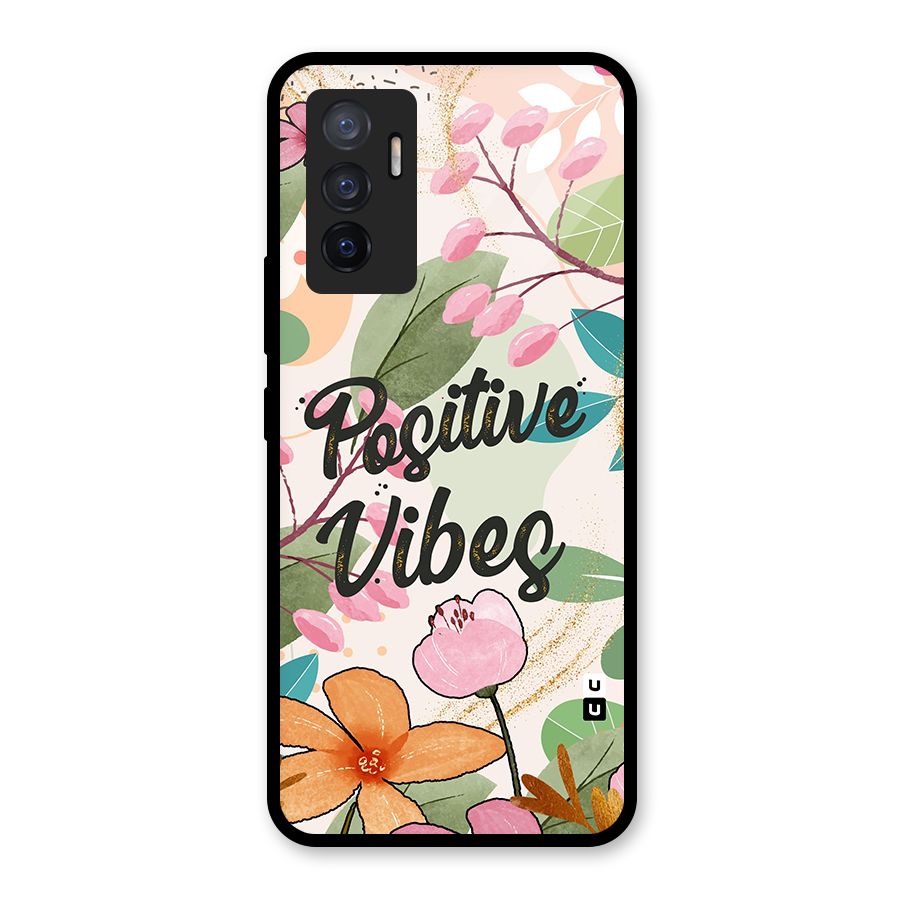 Positive Vibes Glass Back Case for Vivo V23e