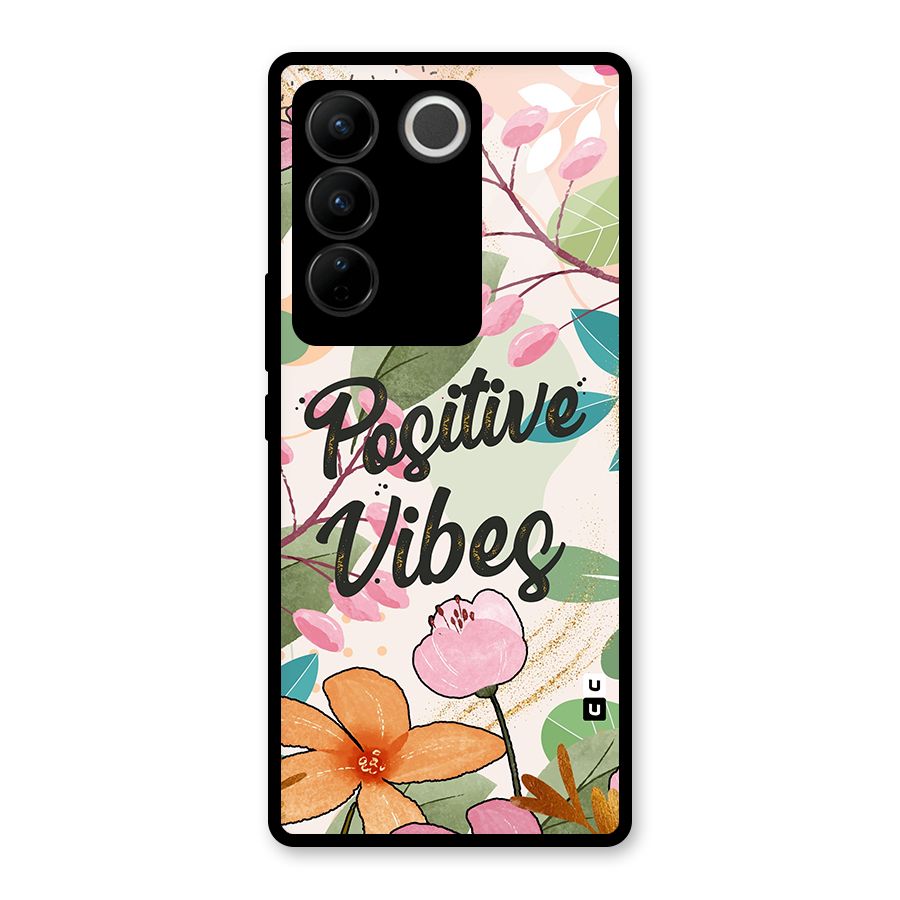 Positive Vibes Glass Back Case for Vivo V27
