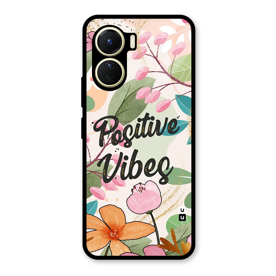 Positive Vibes Glass Back Case for Vivo Y16