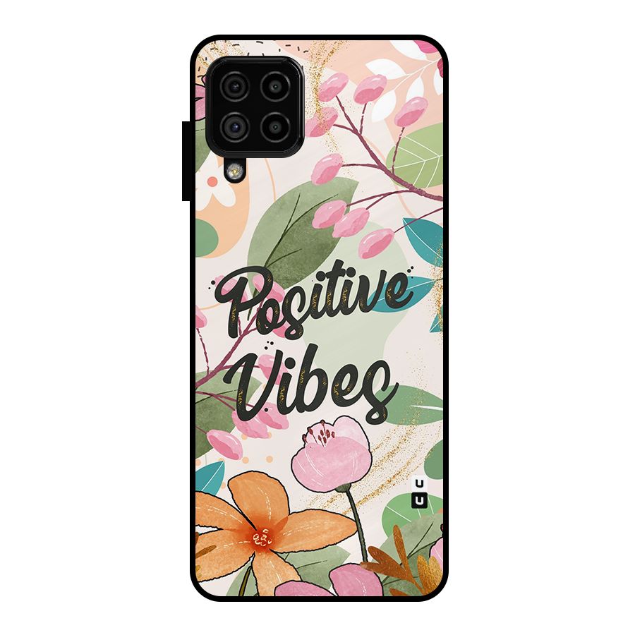 Positive Vibes Metal Back Case for Galaxy A22 4G
