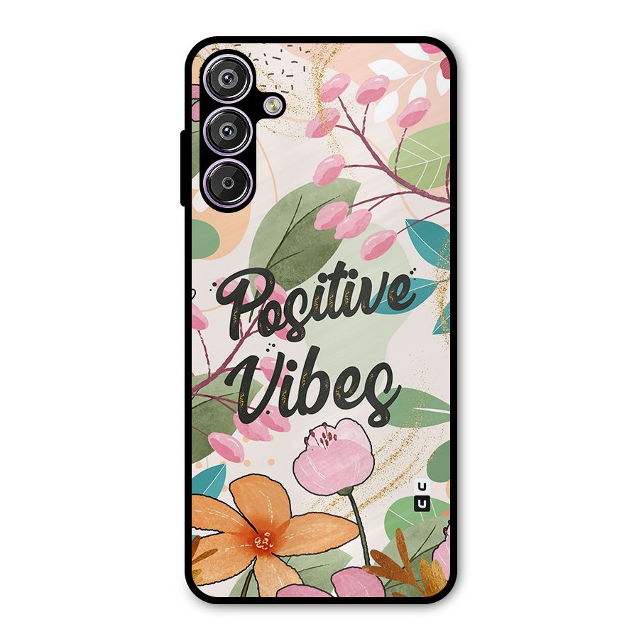 Positive Vibes Metal Back Case for Galaxy M15