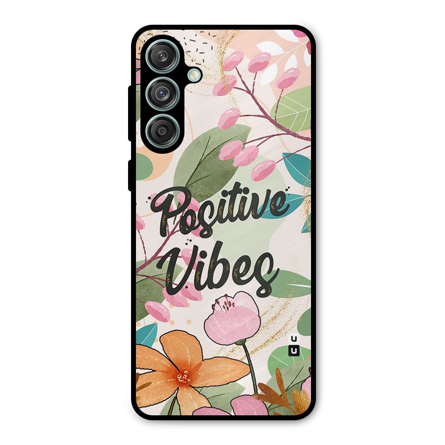 Positive Vibes Metal Back Case for Galaxy M55 5G