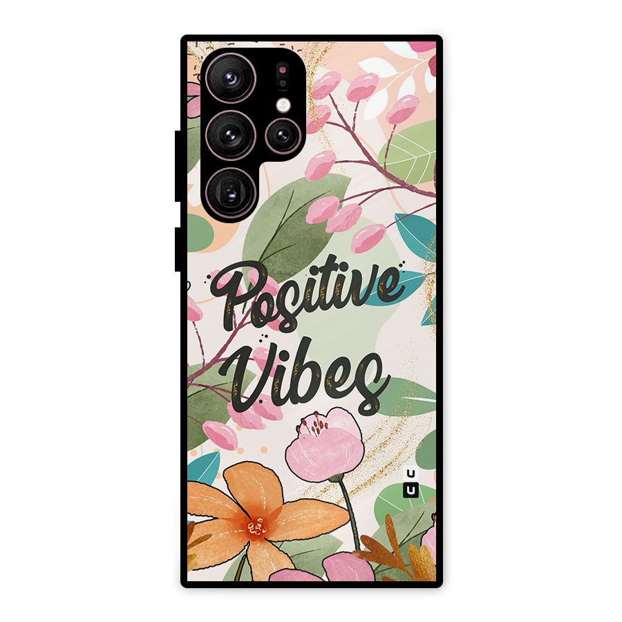 Positive Vibes Metal Back Case for Galaxy S22 Ultra 5G