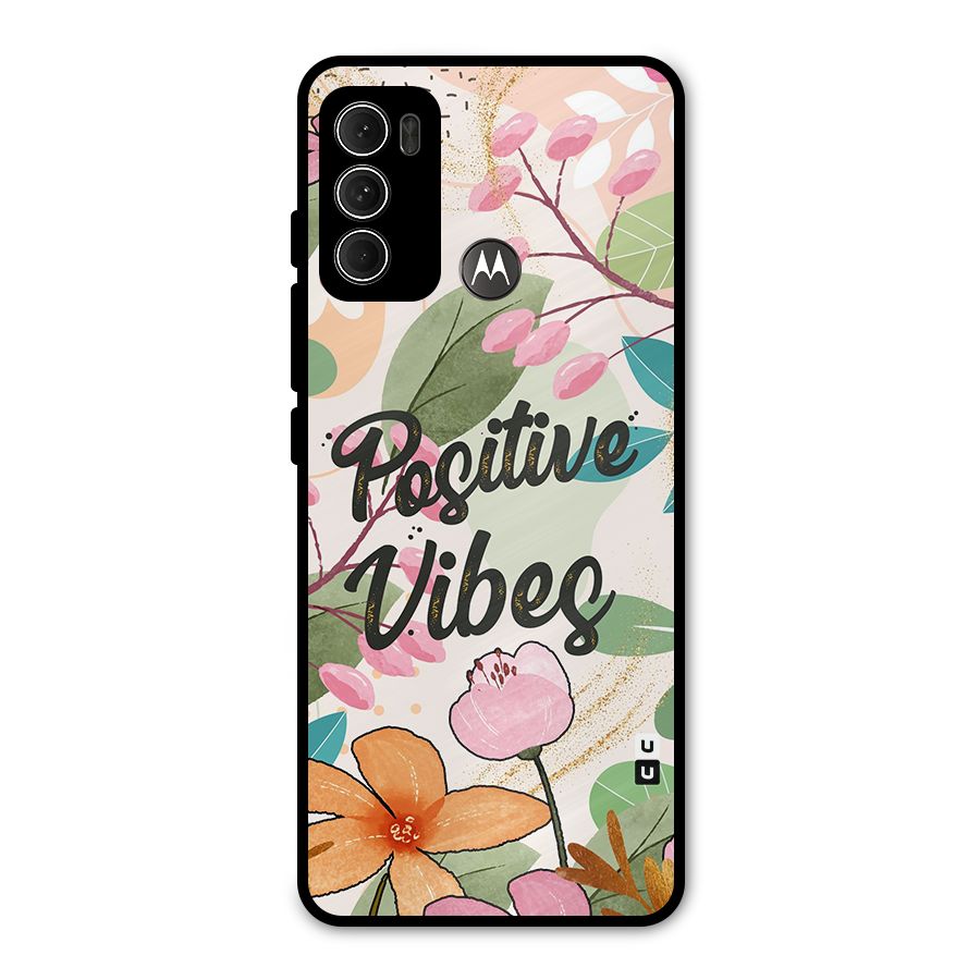 Positive Vibes Metal Back Case for Moto G60