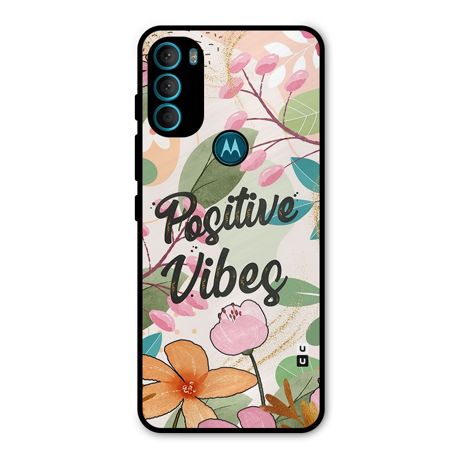 Positive Vibes Metal Back Case for Moto G71 5G