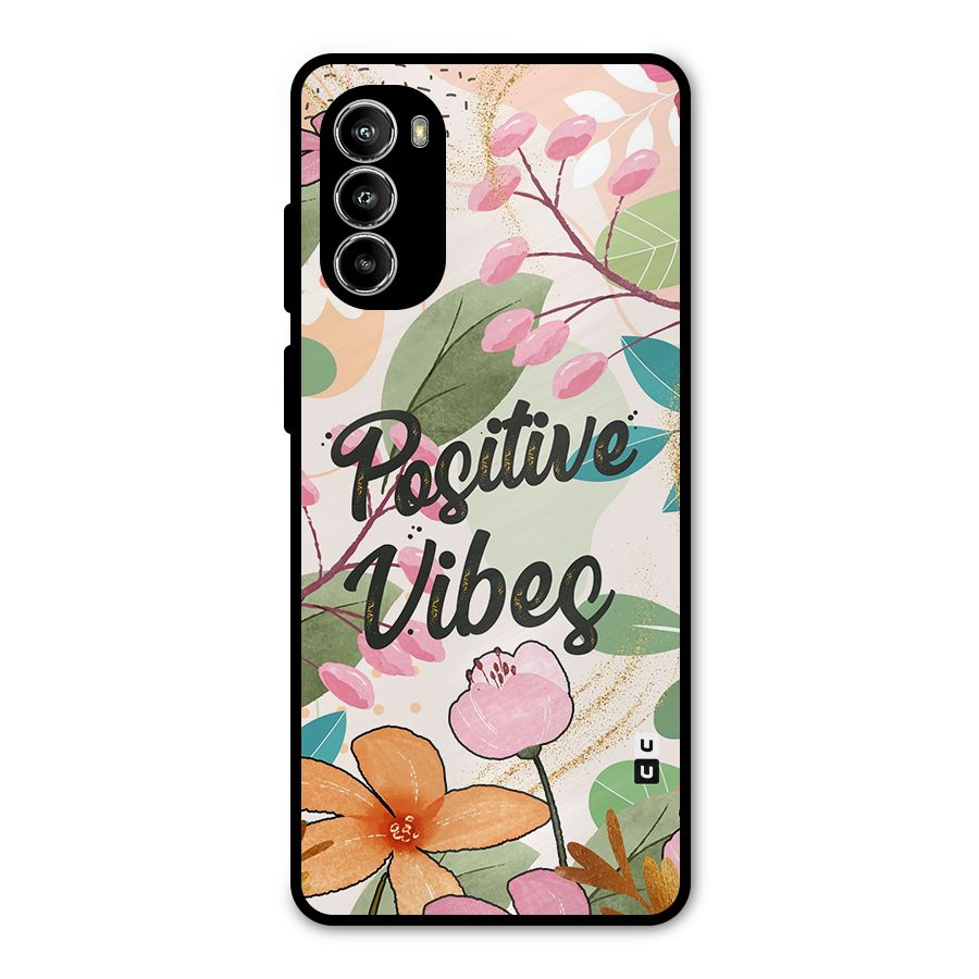 Positive Vibes Metal Back Case for Moto G82