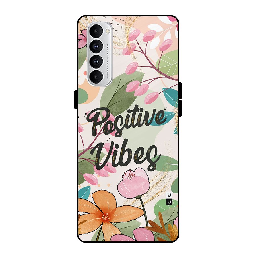 Positive Vibes Metal Back Case for Oppo Reno4 Pro