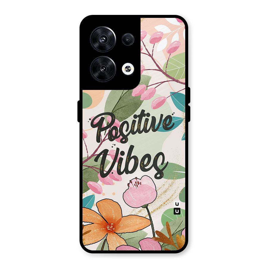 Positive Vibes Metal Back Case for Oppo Reno8 5G