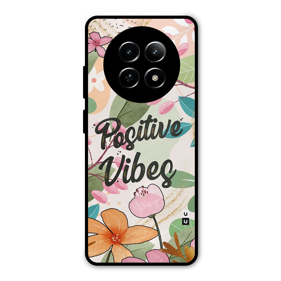 Positive Vibes Metal Back Case for Realme 12x 5G