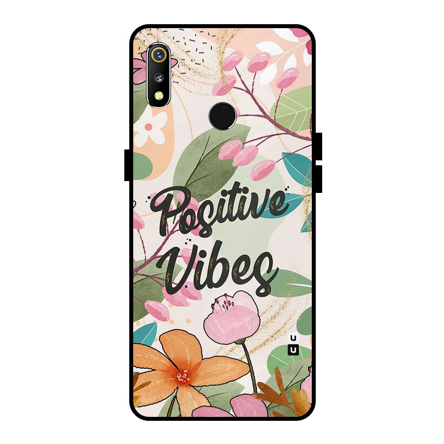 Positive Vibes Metal Back Case for Realme 3