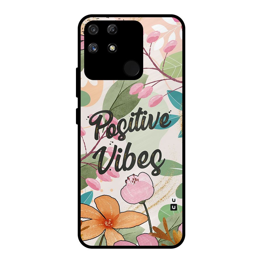 Positive Vibes Metal Back Case for Realme Narzo 50A