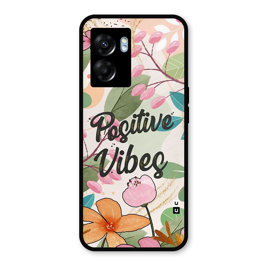 Positive Vibes Metal Back Case for Realme Narzo 50 5G