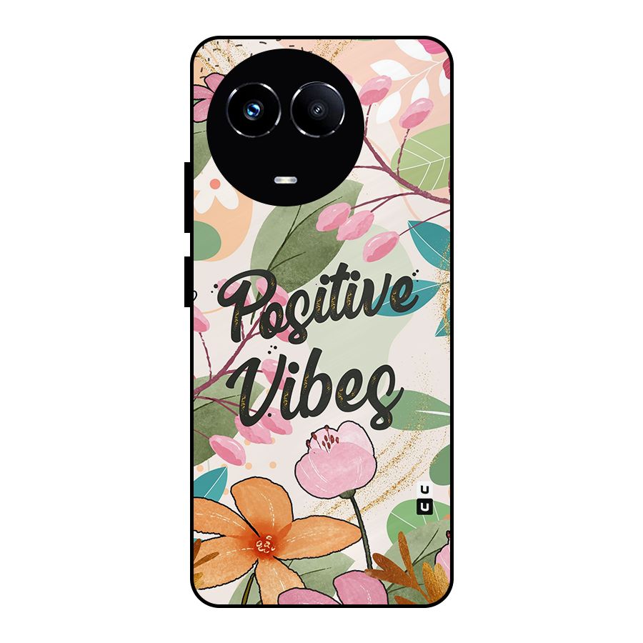 Positive Vibes Metal Back Case for Realme Narzo 60X