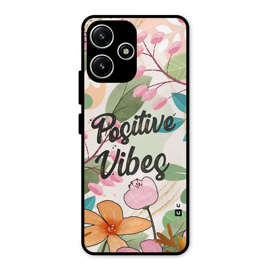 Positive Vibes Metal Back Case for Redmi 12 5G