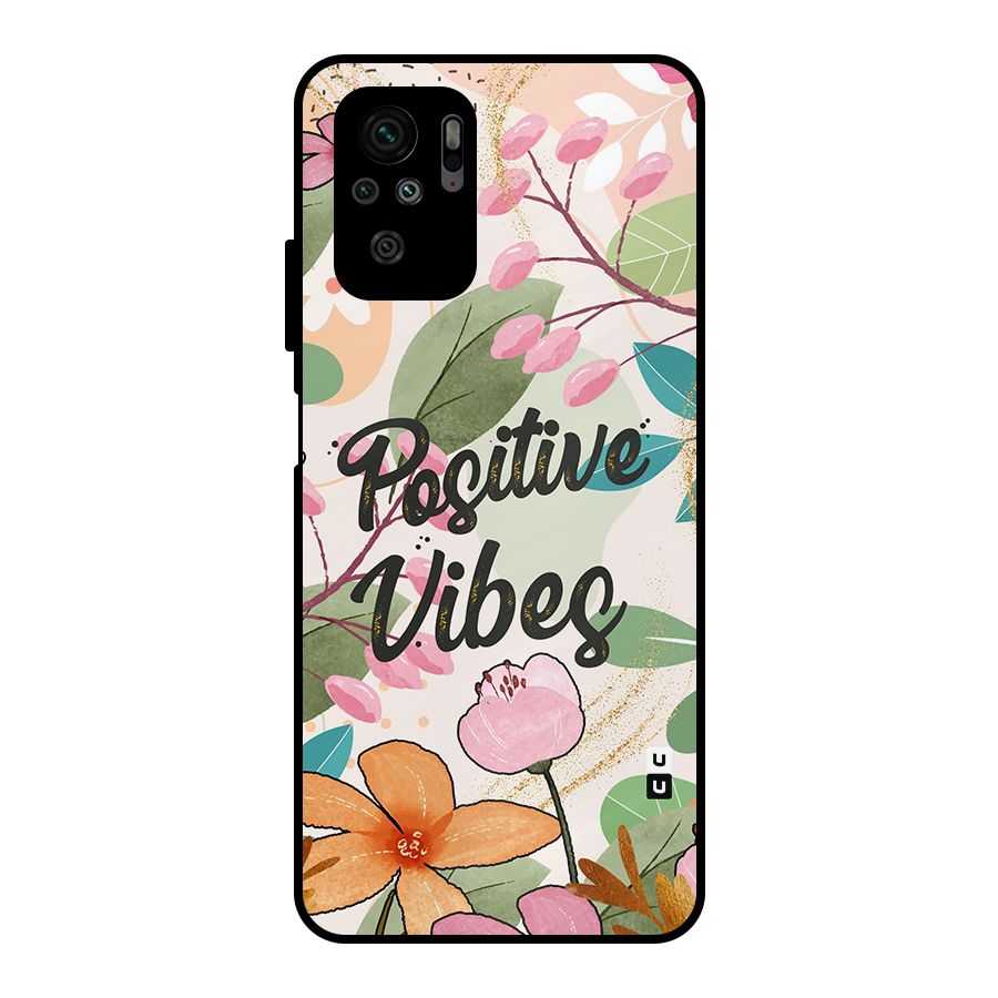 Positive Vibes Metal Back Case for Redmi Note 10S