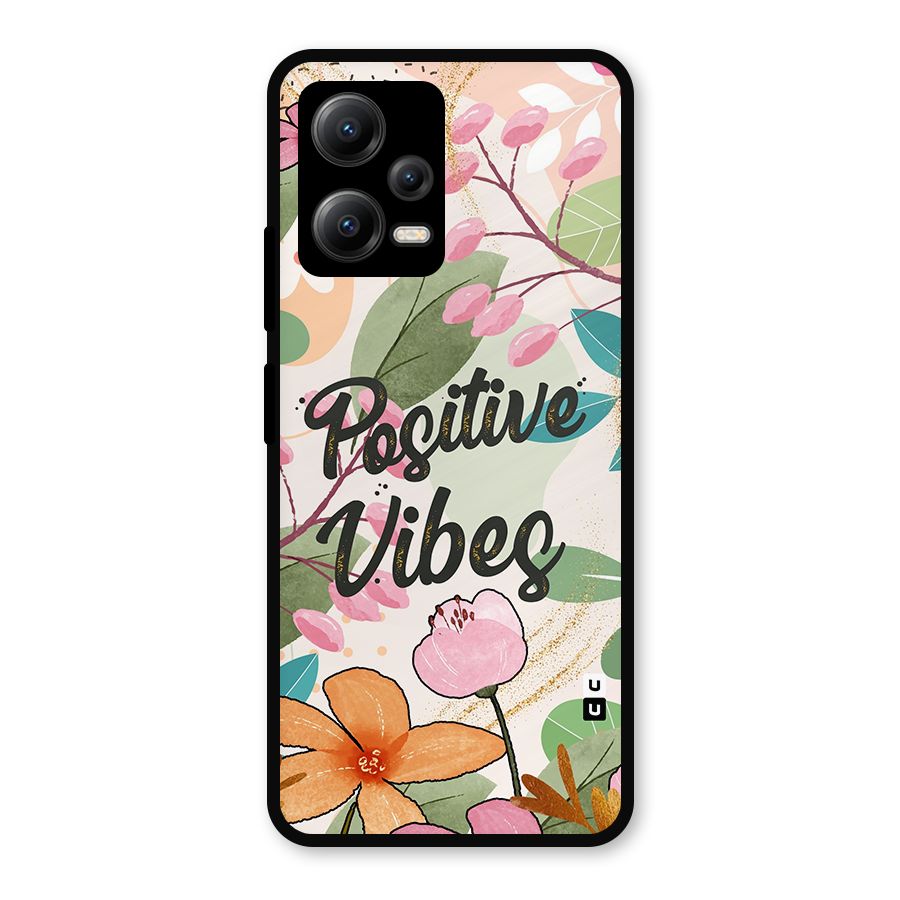 Positive Vibes Metal Back Case for Redmi Note 12 5G