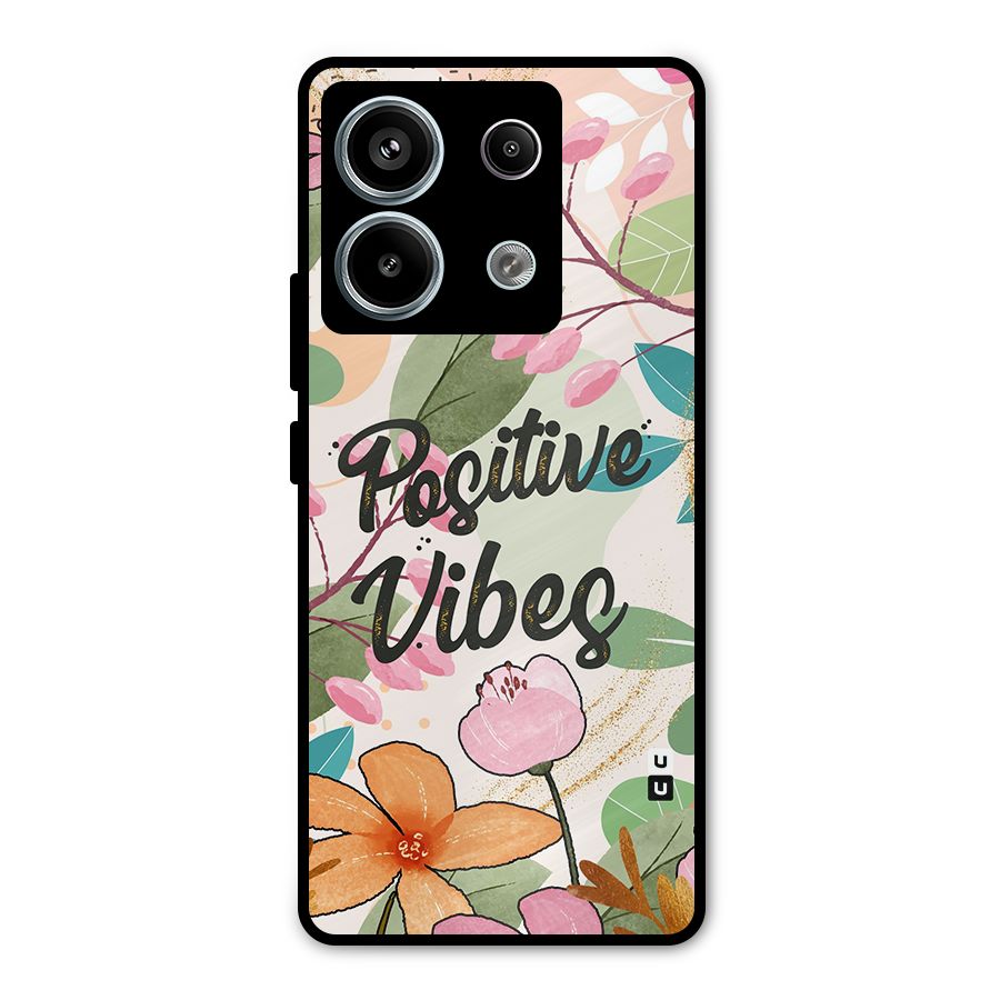 Positive Vibes Metal Back Case for Redmi Note 13 Pro 5G