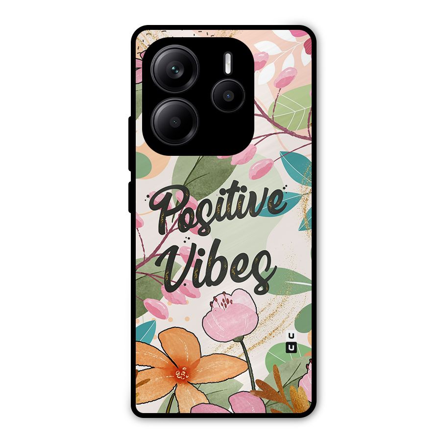 Positive Vibes Metal Back Case for Redmi Note 14 5G