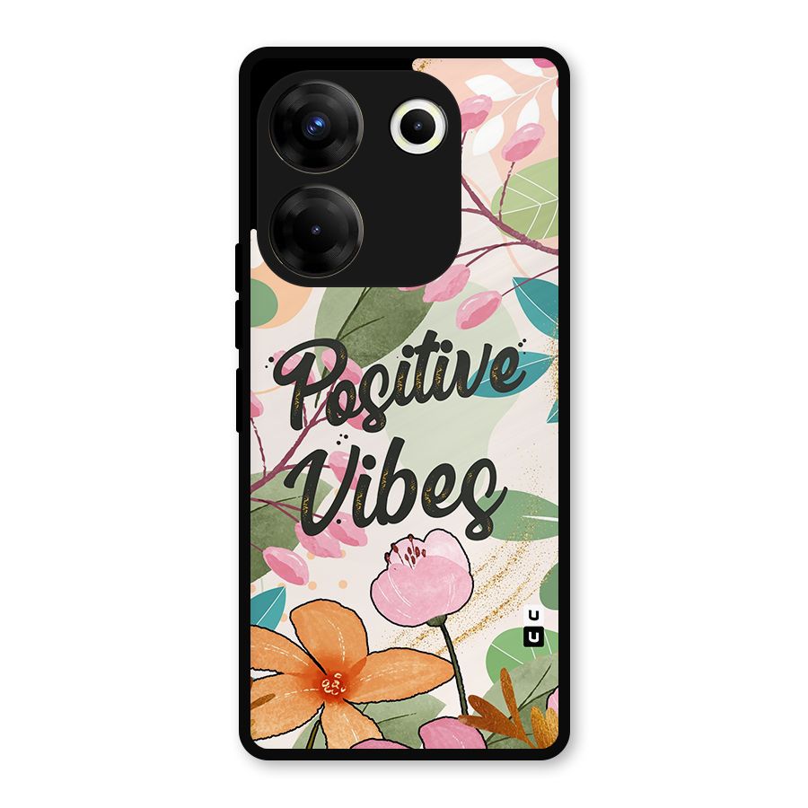 Positive Vibes Metal Back Case for Tecno Camon 20