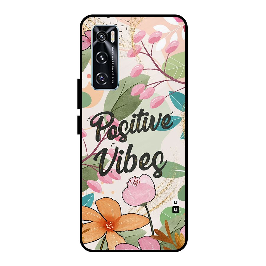 Positive Vibes Metal Back Case for Vivo V20 SE