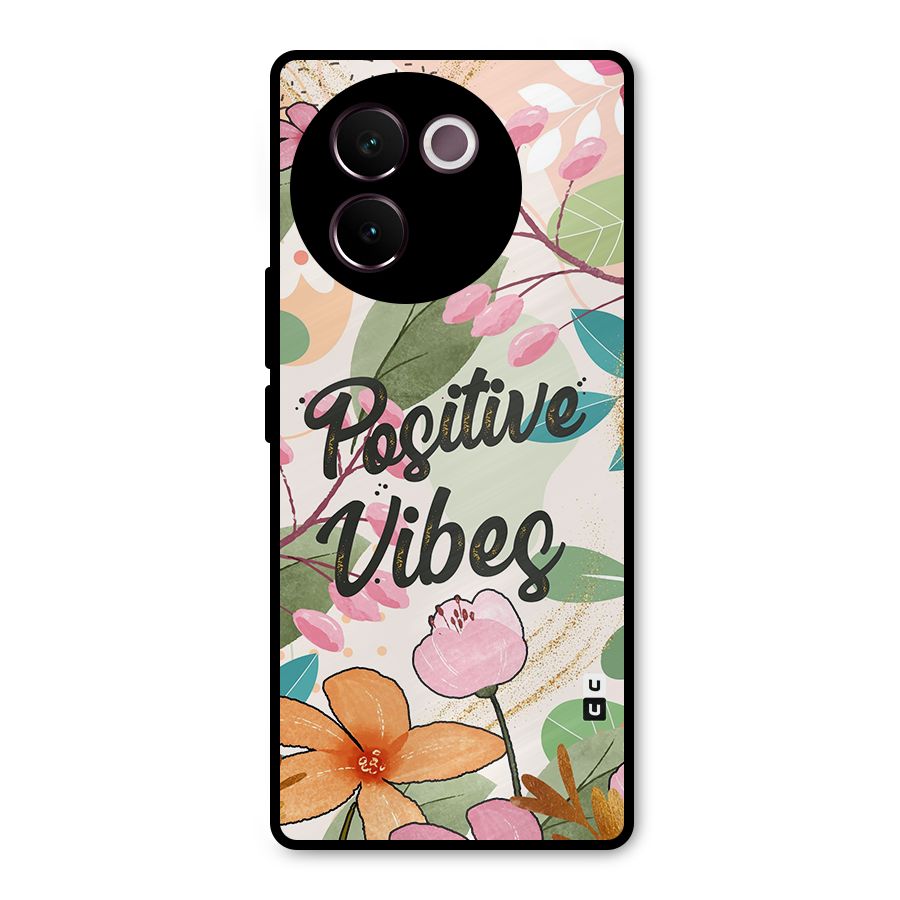 Positive Vibes Metal Back Case for Vivo V30e
