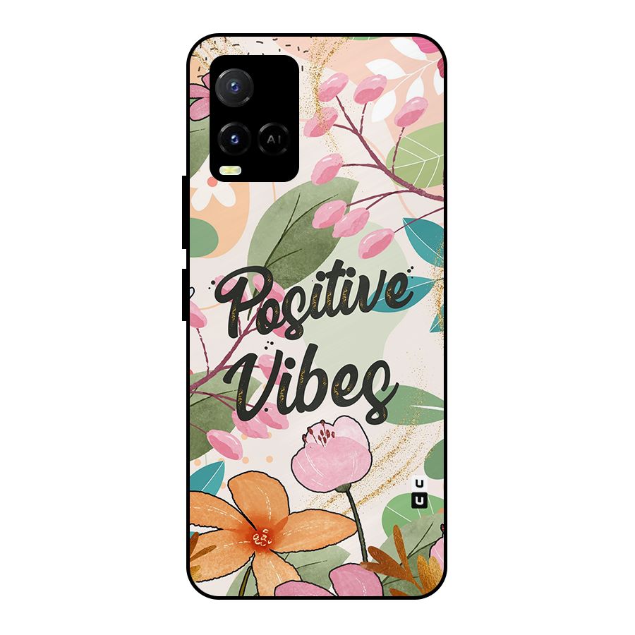 Positive Vibes Metal Back Case for Vivo Y21T