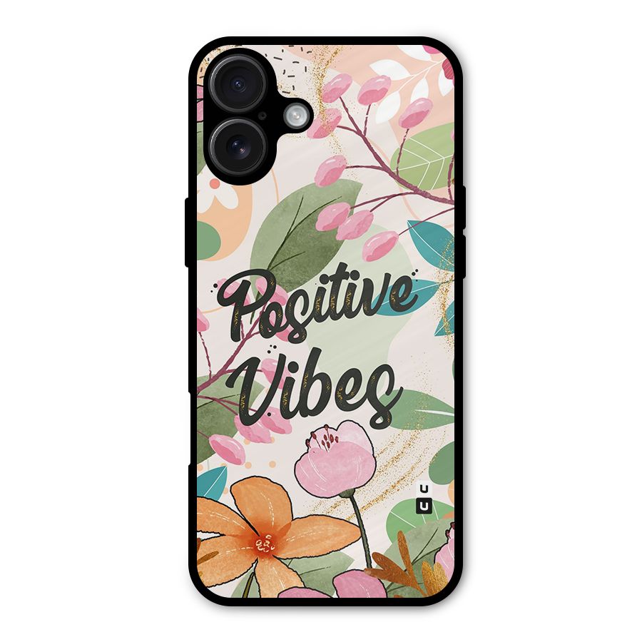 Positive Vibes Metal Back Case for iPhone 16 Plus