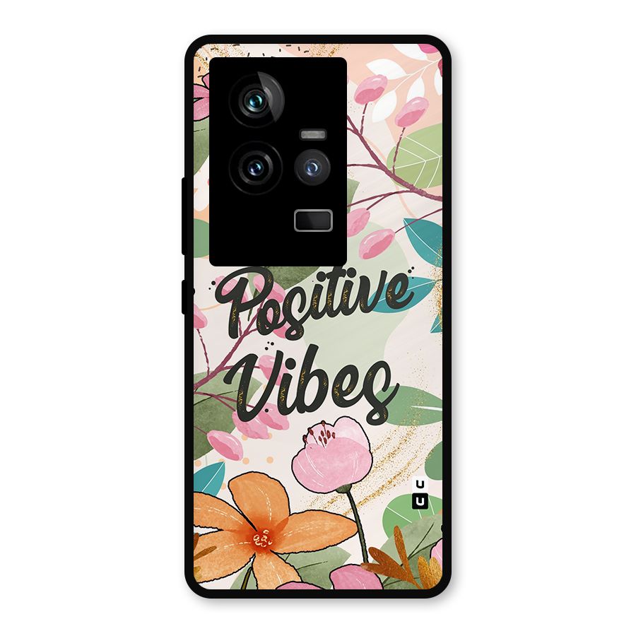 Positive Vibes Metal Back Case for iQOO 11 5G