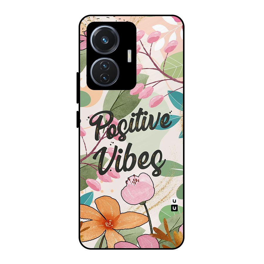 Positive Vibes Metal Back Case for iQOO Z6 44W