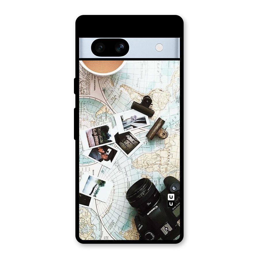 Post Stamps Travel Glass Back Case for Google Pixel 7a