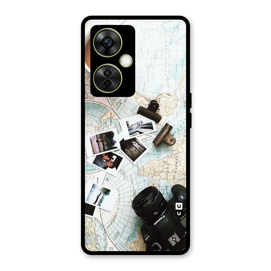 Post Stamps Travel Glass Back Case for OnePlus Nord CE 3 Lite