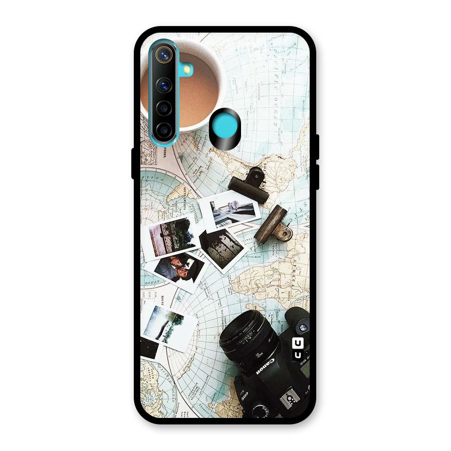 Post Stamps Travel Glass Back Case for Realme 5