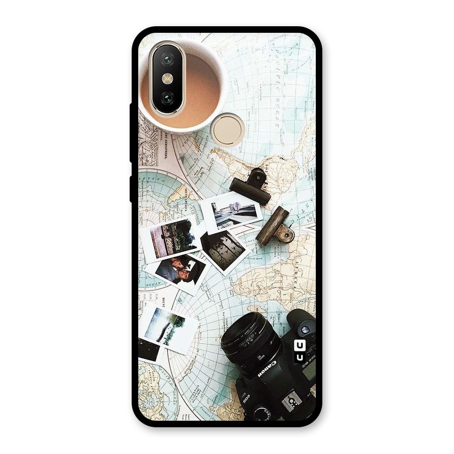 Post Stamps Travel Glass Back Case for Redmi A2