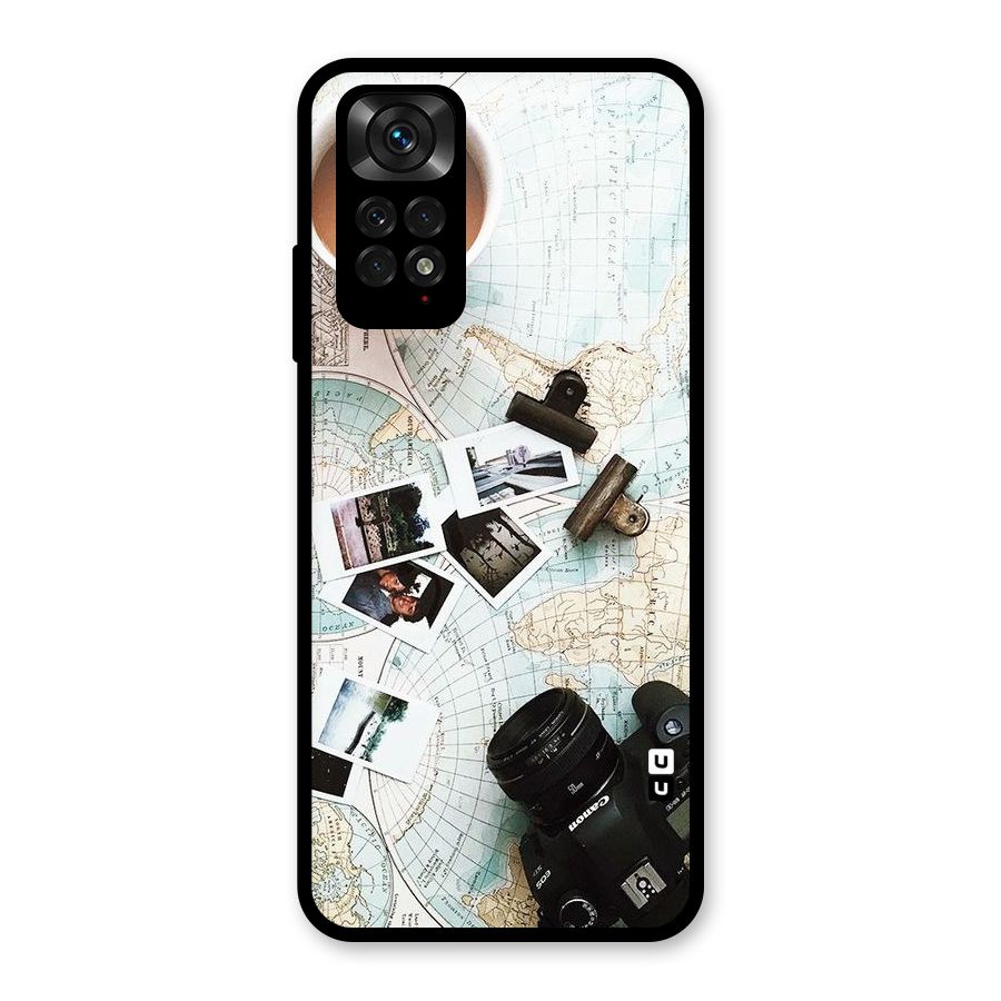 Post Stamps Travel Glass Back Case for Redmi Note 11S