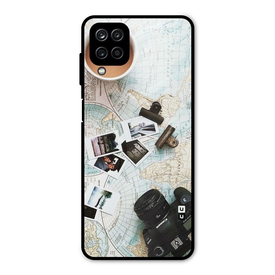 Post Stamps Travel Metal Back Case for Galaxy A12