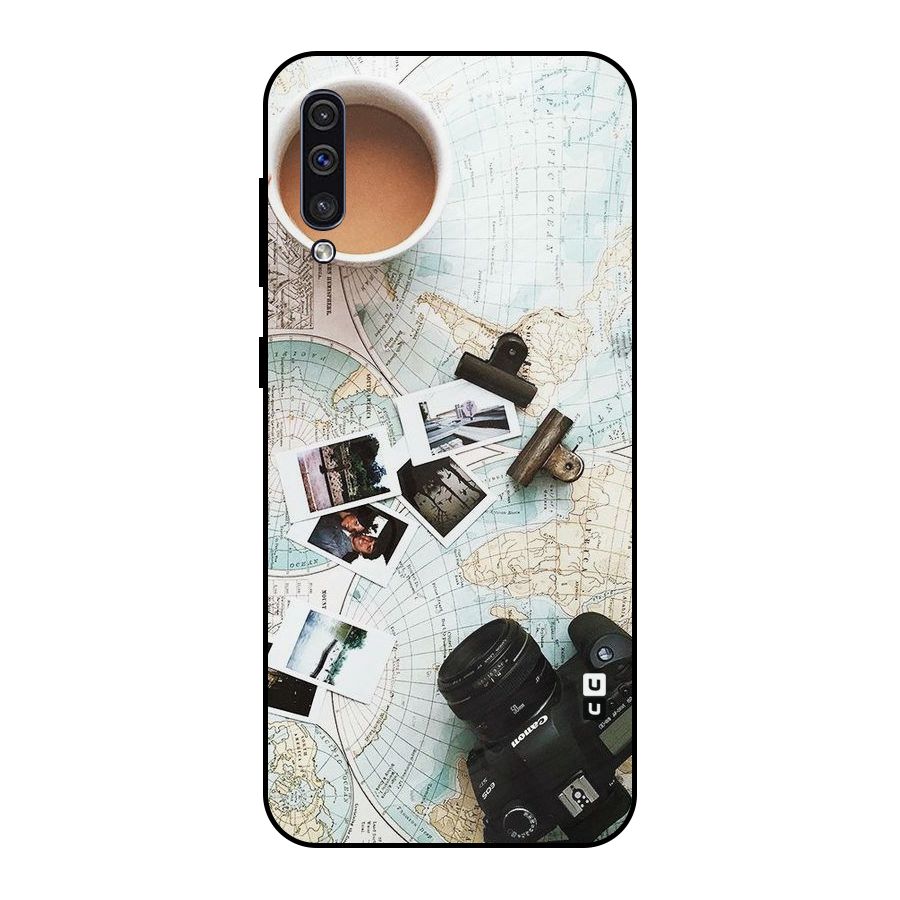 Post Stamps Travel Metal Back Case for Galaxy A30s
