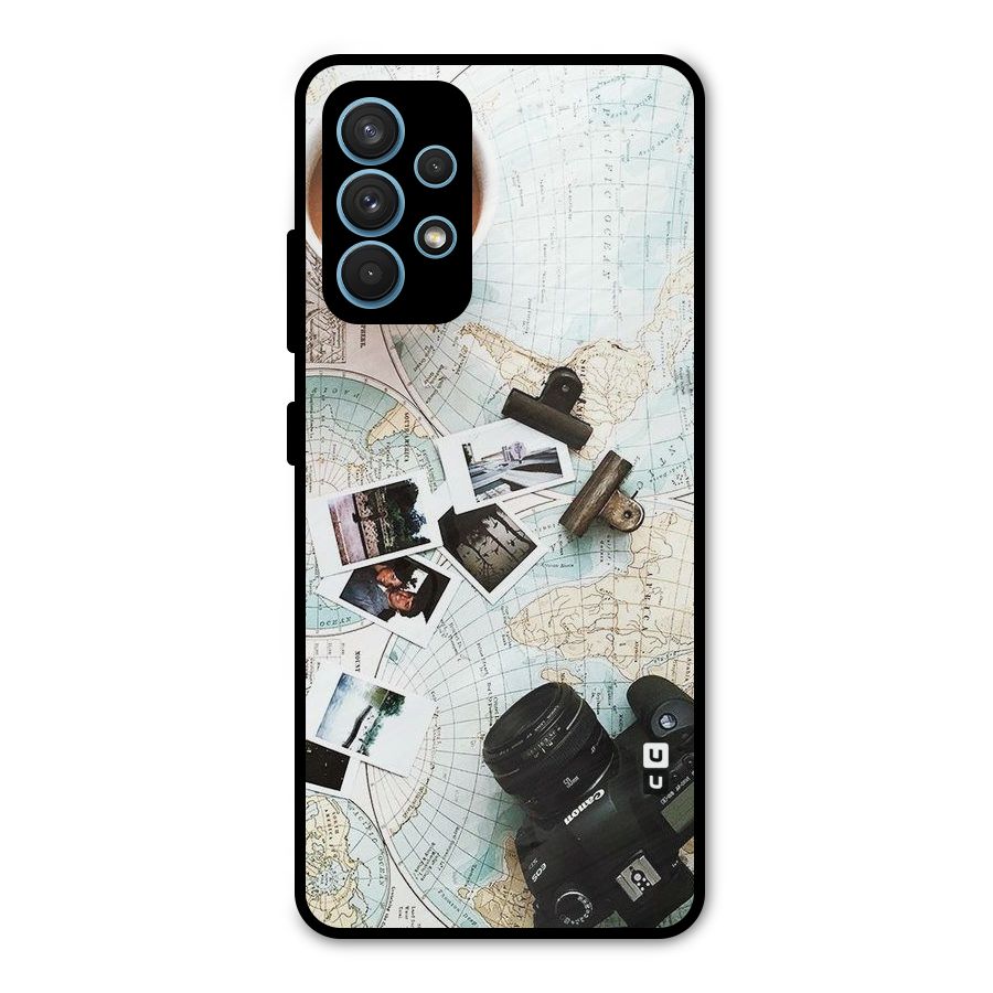 Post Stamps Travel Metal Back Case for Galaxy A32